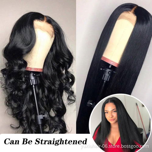 Virgin Brazilian Body Wave Lace Frontal 30inch Human Hair Wigs 13 by 4 Remy Hair Wig Pre-plucked Lace Front Wigs For Black Women